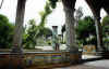 The courtyard of the Ciostro delle Clarisse, behind the Santa Chiara Church